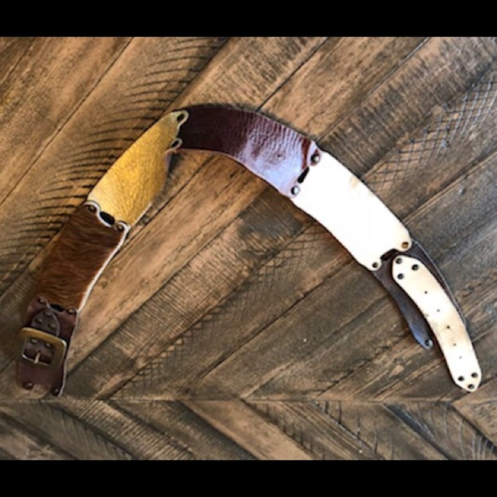 Cowhide Leather Linked Belt